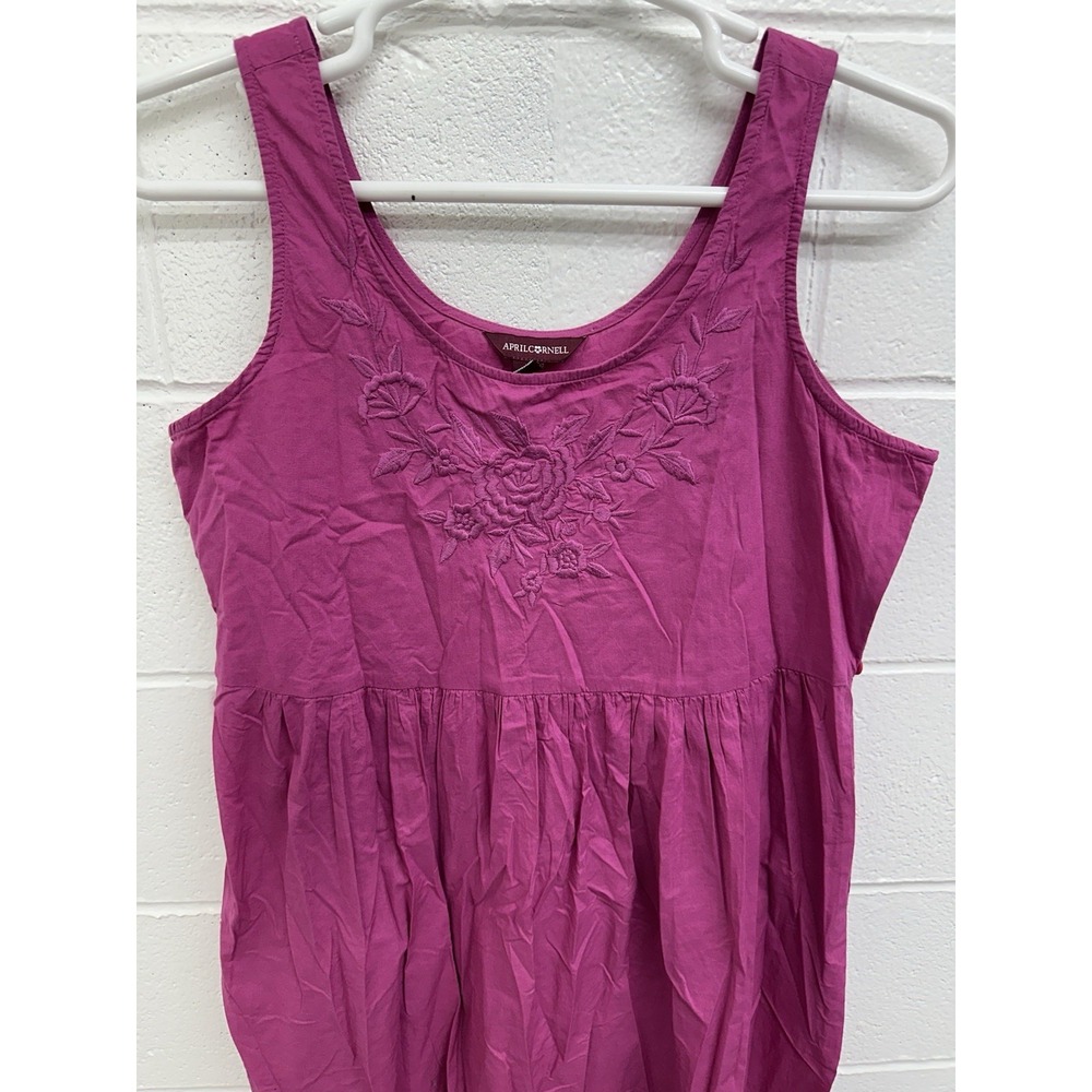 April Cornell Magenta Pink Embroidered Cotton Sundress Tank‎ / Women's Medium